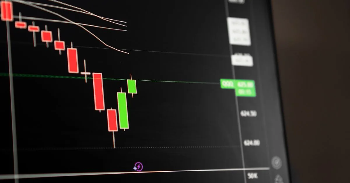 Pantalla con gráficas del mercado financiero
